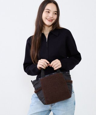 LeSportsac SHERPA SMALL OPEN TOTE/ダークチョコレートシェルパ