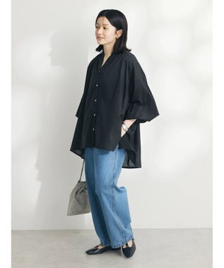 CRAFT STANDARD BOUTIQUE インド綿スキッパーチュニック Black