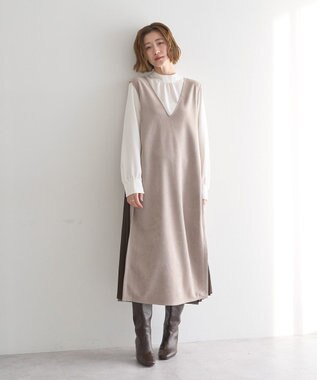 YECCA VECCA 【2点SET】ブラウスセットプリーツMIXジャンスカ