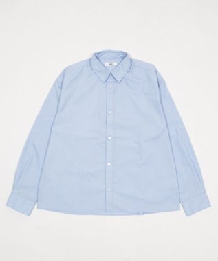 WEGO 【ユニセックス着用ITEM/MLサイズ展開】クロップドブロードシャツ サックス
