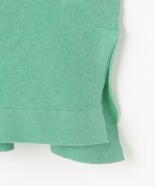 ANY L シアーシャーリングスリーブニット グリーン
