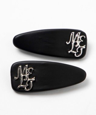 WEGO Lメタルロゴパテッドバレッタ ブラック