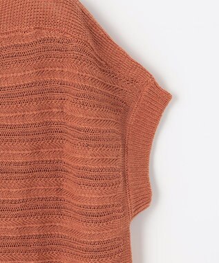 J.PRESS LADIES 【洗える】ヘンプレイヤード ニット オレンジ系