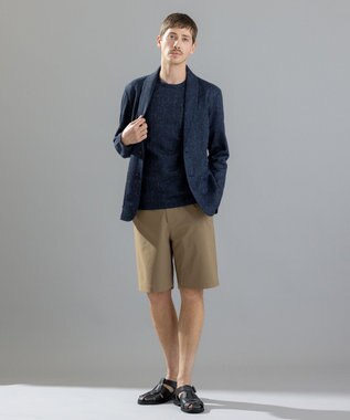 JOSEPH HOMME リネンドビージャージー　クルーネックTシャツ ネイビー系