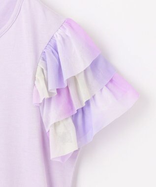 ANY KIDS 接触冷感 レインボーチュール Tシャツ ラベンダー