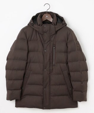 JOSEPH ABBOUD 【フード取り外し可】ライトメリノダウン ブルゾン ダークブラウン系