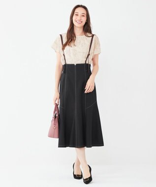 ANY SIS 【洗える】シフォンプリント ブラウス アイボリー