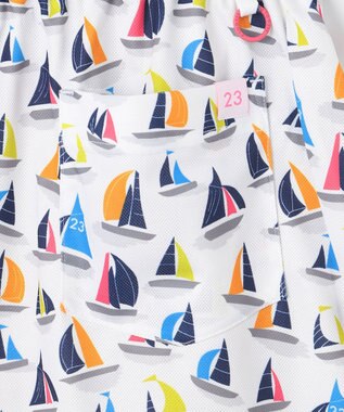 23区GOLF 【WOMEN】【吸水速乾・UVケア】マルチヨットプリント スカート ホワイト系5