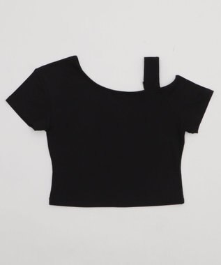 WEGO ベルトワンショルグラフィックちびT ブラック