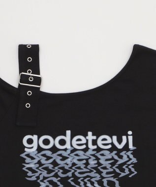 WEGO ベルトワンショルグラフィックちびT ブラック