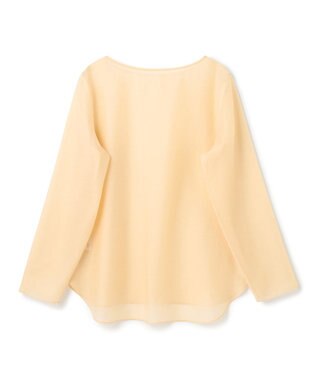 UNFILO シアー ラウンドテールブラウス ライトイエロー