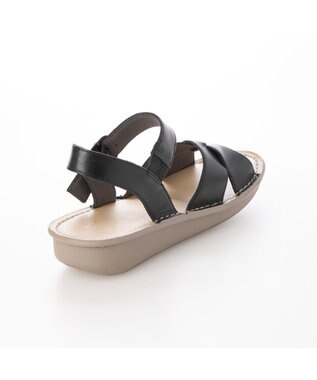 ing <ing>【WEB限定】【3E】クロスデザインサンダル ブラック