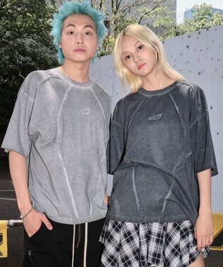 WEGO 【ユニセックス着用ITEM/MLサイズ展開】コールドダイスウィッチングロゴT（SS） スミクロ