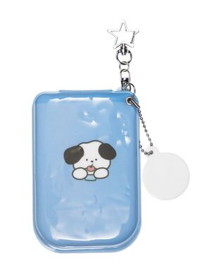 WEGO 【痛バ＆推し活グッズ】チャーム付きゆるアニマルガラケーカードホルダーキーホルダー ブルー
