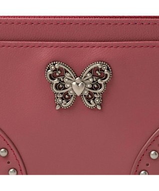 ANNA SUI ナーシャ ファスナー付パスケース ピンク