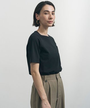 UNFILO L LAYERED FRONT Tシャツ ブラック