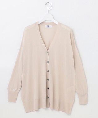 J.PRESS LADIES 【洗える】 シルキーレーヨンストレッチ Ｖネック カーディガン アイボリー系