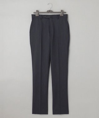 GOTAIRIKU 【オールシーズン対応】ALL SEASON 2WAY STRETCH スーツ グレー系1(グレー×細ブルーストライプ)