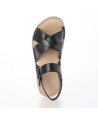 ing <ing>【WEB限定】【3E】クロスデザインサンダル ブラック