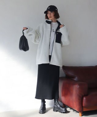 WEGO 【2025年秋冬新作アイテム/ユニセックス着用ITEM/SMLサイズ展開】ボアブルゾン オフホワイト