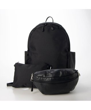 Y'SACCS 【イザック×MUMU】コーデュラエコメイド　マルチウェイバックパック ブラック