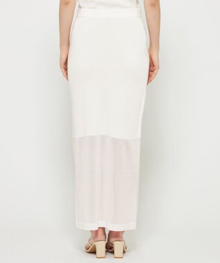 uncrave 【久慈暁子さん着用】シアーニット Iラインスカート オフ