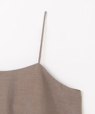 ANY 【2SET/洗濯機可】テックリネンキャミソール×パンツセットアップ モカ