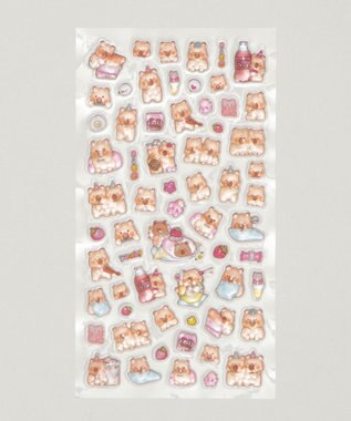 WEGO ぷっくりカピバラステッカー 柄1