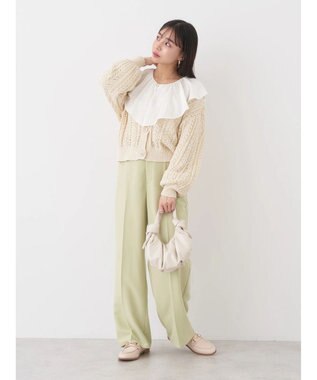 earth music&ecology スラブヤーンスカシカーディガン Ivory