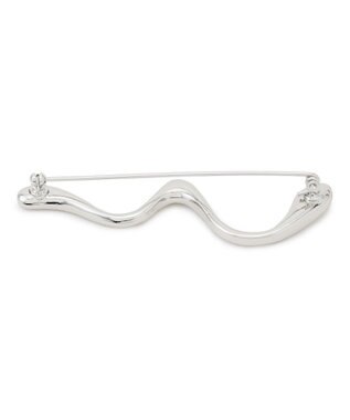 23区 ニュアンス ライン ブローチ シルバー系