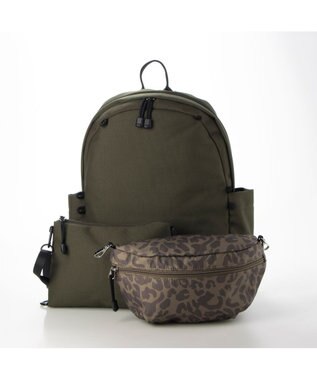 Y'SACCS 【イザック×MUMU】コーデュラエコメイド　マルチウェイバックパック カーキ