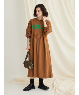 CRAFT STANDARD BOUTIQUE ウ゛ィンテージ風天竺　フロッキークラックＰＴ　ＯＰ　 Brown