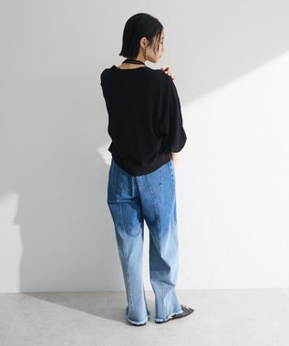 Green Parks フロントＺＩＰニットカーディガン Black