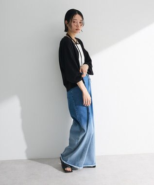 Green Parks フロントＺＩＰニットカーディガン Black