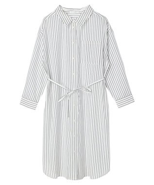 Green Parks ミドル丈シャツワンピース Navy