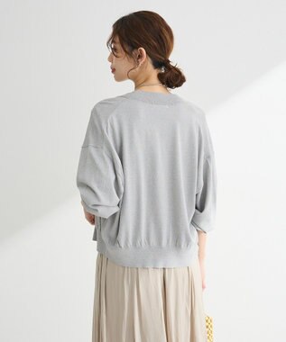 Green Parks フロントＺＩＰニットカーディガン Gray Mixture