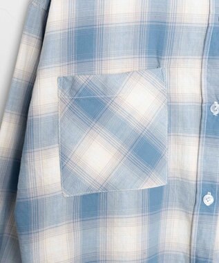 WEGO オンブレチェックショートシャツ ブルーチェック1