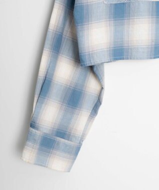 WEGO オンブレチェックショートシャツ ブルーチェック1