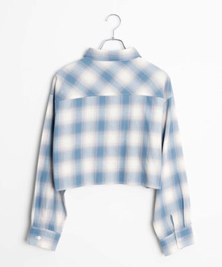 WEGO オンブレチェックショートシャツ ブルーチェック1