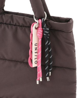 UNFILO パデッド ミニトートバッグ ブラウン