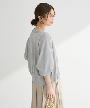 Green Parks フロントＺＩＰニットカーディガン Gray Mixture