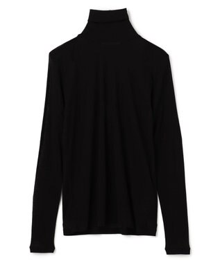 BEIGE， 【洗える】SORE / シアーコットンハイネックカットソー Black