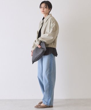 AMERICAN HOLIC 襟付きショート丈ブルゾン Light Khaki
