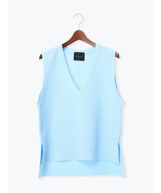 Te chichi Vネックニットベスト サックスブルー