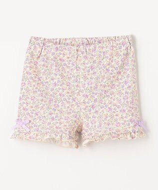 ANY KIDS 1分丈 スパッツ オフホワイト×花柄