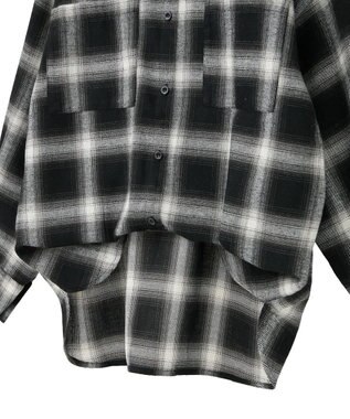 Green Parks ・ＥＬＥＮＣＡＲＥ　ＤＵＥ　２ｗａｙチェックビックシャツ Black