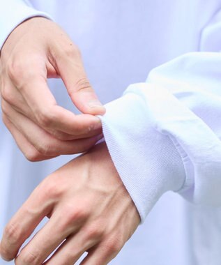 WEGO 【ユニセックス着用ITEM/MLサイズ展開】別注VISIONベアワンポイントT（LS） ホワイト