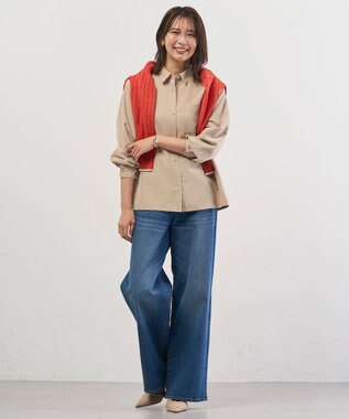 J.PRESS LADIES Springピーチ ブラウス モカベージュ系