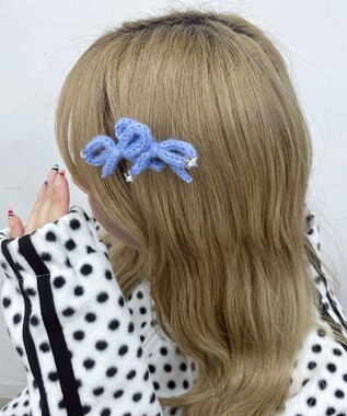 WEGO L2Pニットリボンクリップ ブルー