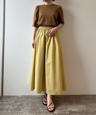 UNFILO マルチエフェクト ボリュームスリーブ Tシャツ キャメル